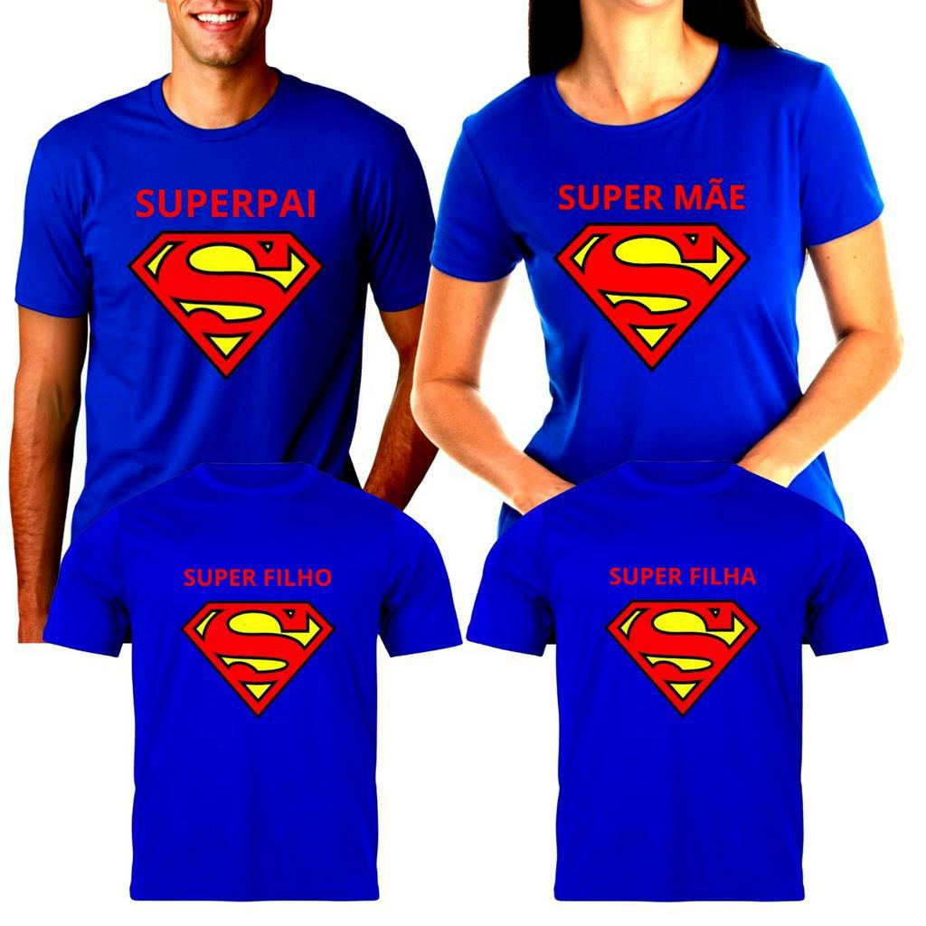 Presente dia dos Pais Camiseta Kit Familia Tal Pai tal Filho SUPERMAN Monte seu Kit -Valor de 1 Peça