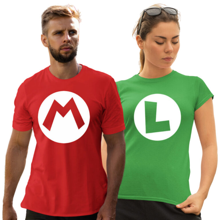 Kit Camisas De Casal Mario E Luigi Camisetas De An