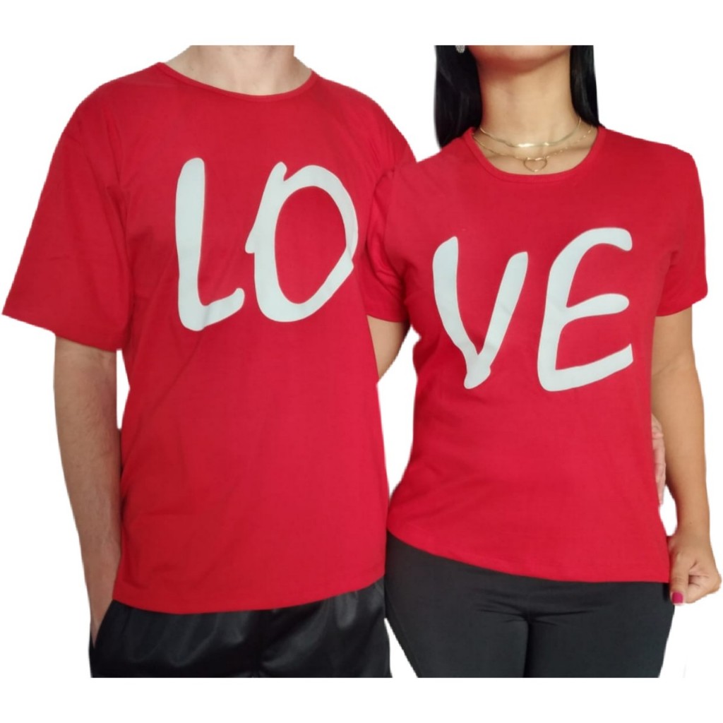 Kit 2 Camisetas Casais Namorados Camisas para Casal Tirar Lindas Fotos lançamento