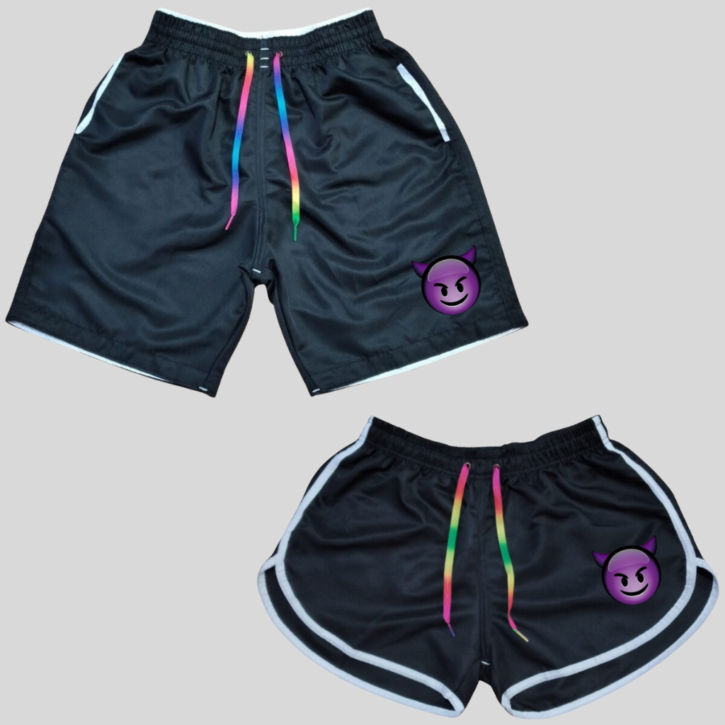 Conjunto Mozão Shorts para Casais Iguais Bermudas de Praia Casal Malvadinhos lançamento