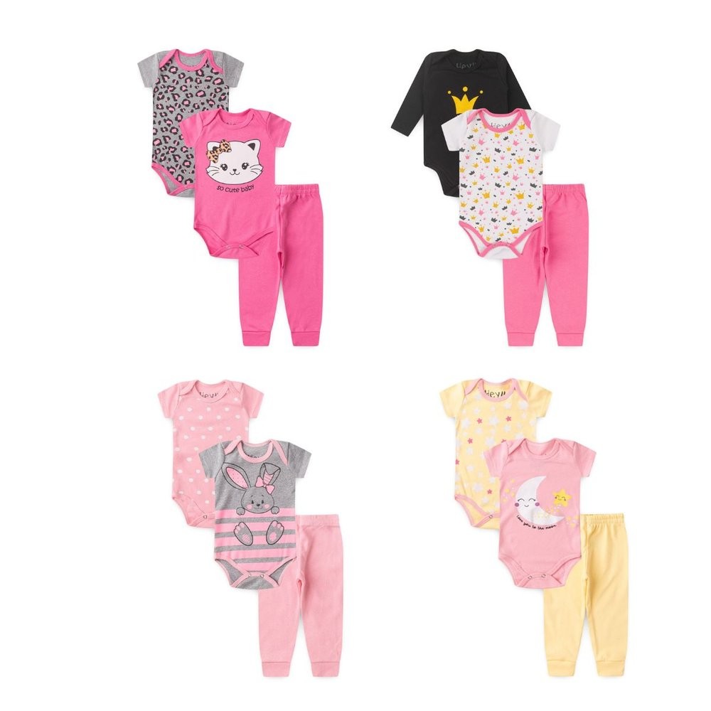 COMBO DE KIT BODY SORTIDO 9 PEÇAS – MENINA