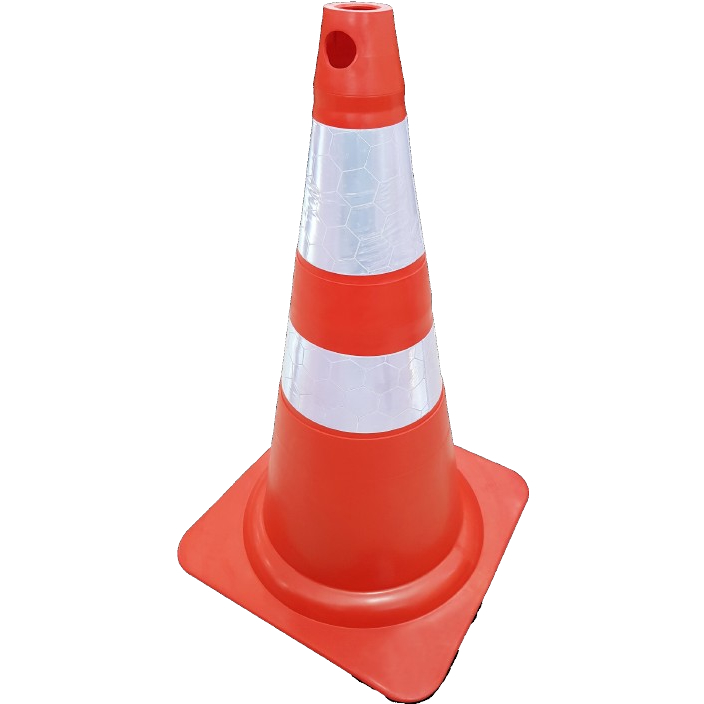 Cone De Sinalização 75 Cm Pvc Rígido Segurança