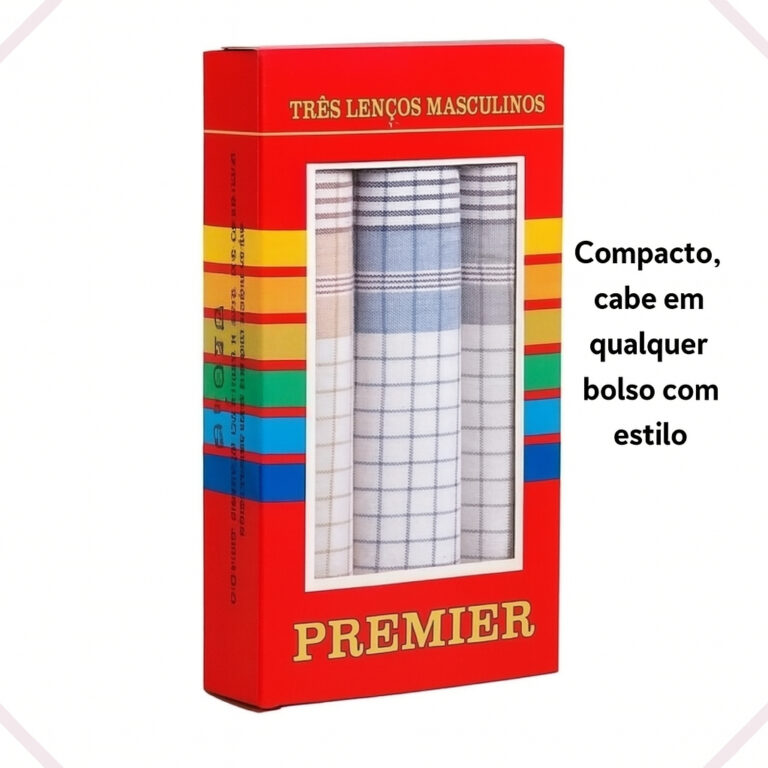 Kit 6 Lenços Tecido 100% Algodão Premier 32×