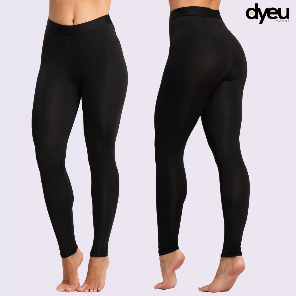 Kit 3 Calças Térmicas Unissex Lisa Esportiva Compressão Básica Segunda Pele Treino Fitness