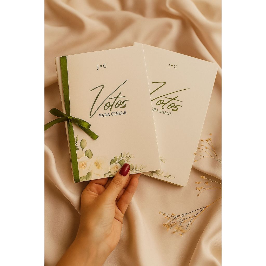 Par de Cadernos de Votos Para Casamento do Noivo e da Noiva Lembranças