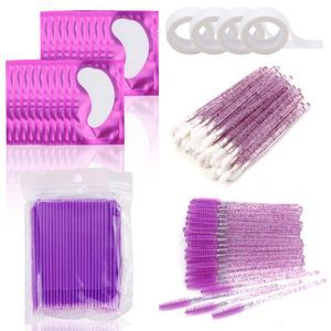 kit alongamento de Cilios 50 pads + 50 escovinhas 