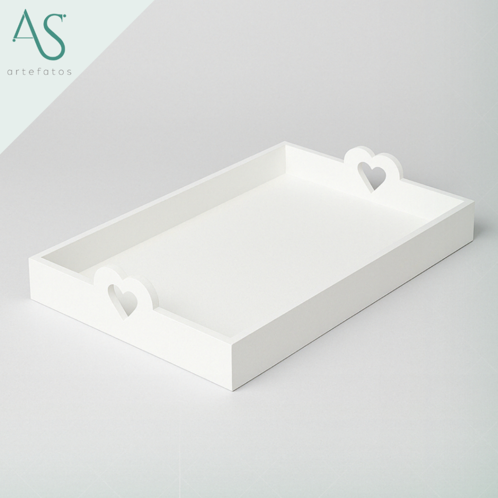 Bandeja Retangular Cantinho do Café MDF Grande