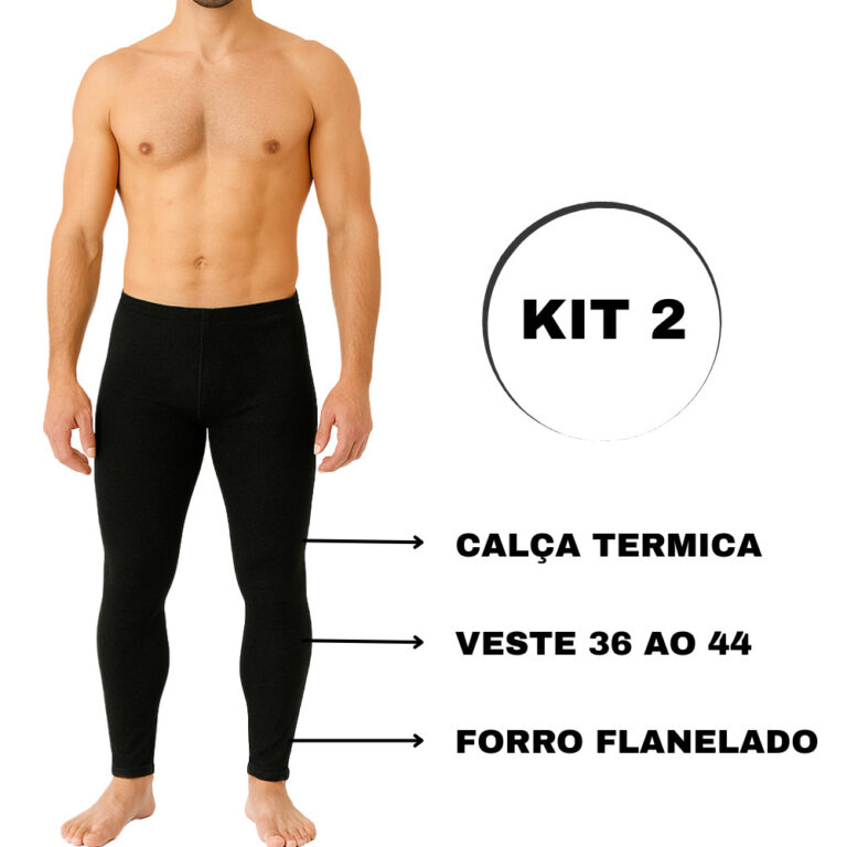 Kit 2 Meia Calça Termica Masculina Forro Flanelad