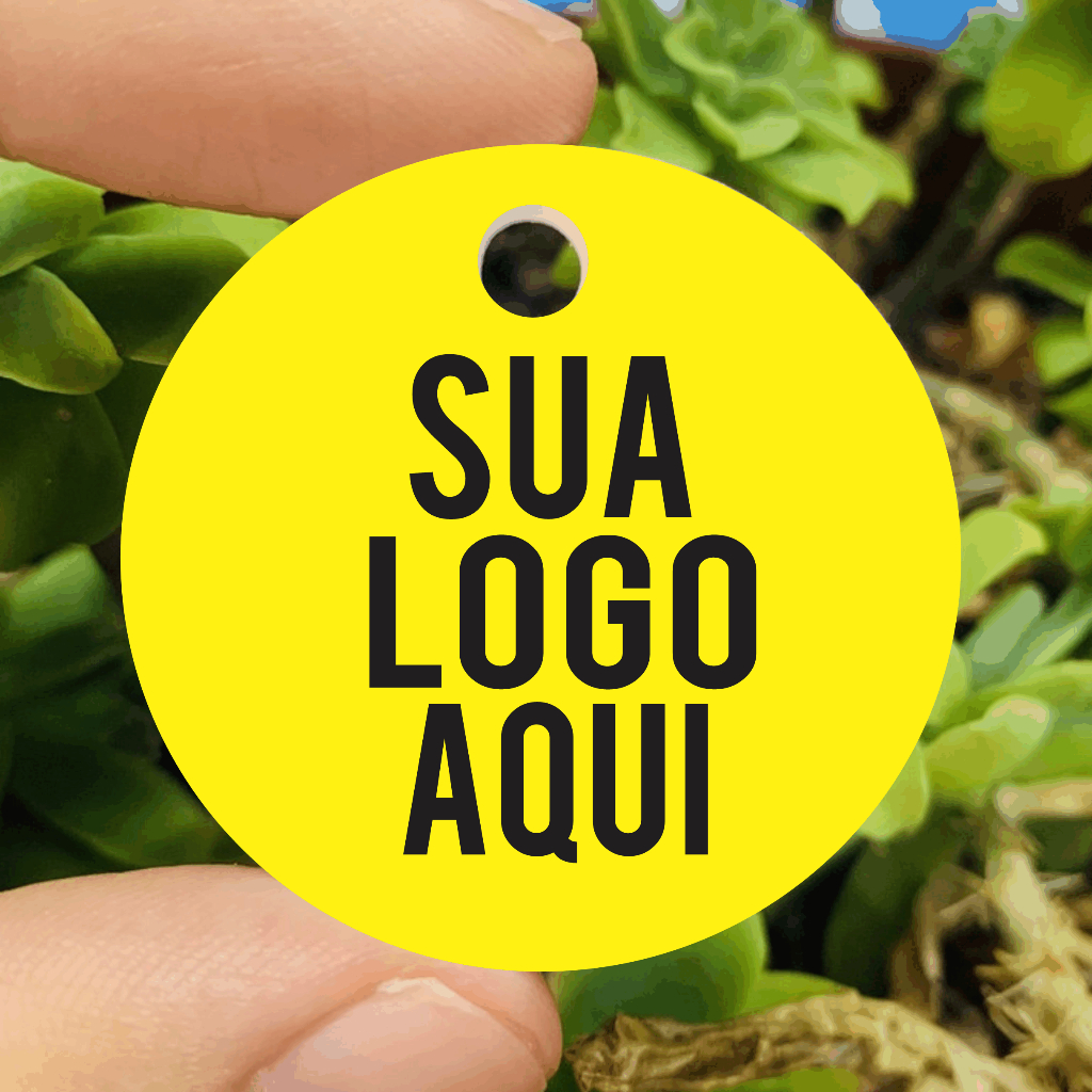 49 Tags personalizadas para produtos com furo 4cm , sua arte , sua logo