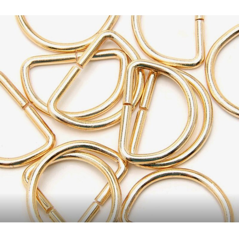 Meia Argola 1,6cm 16mm Dourado Borda Média – 100 Unidades