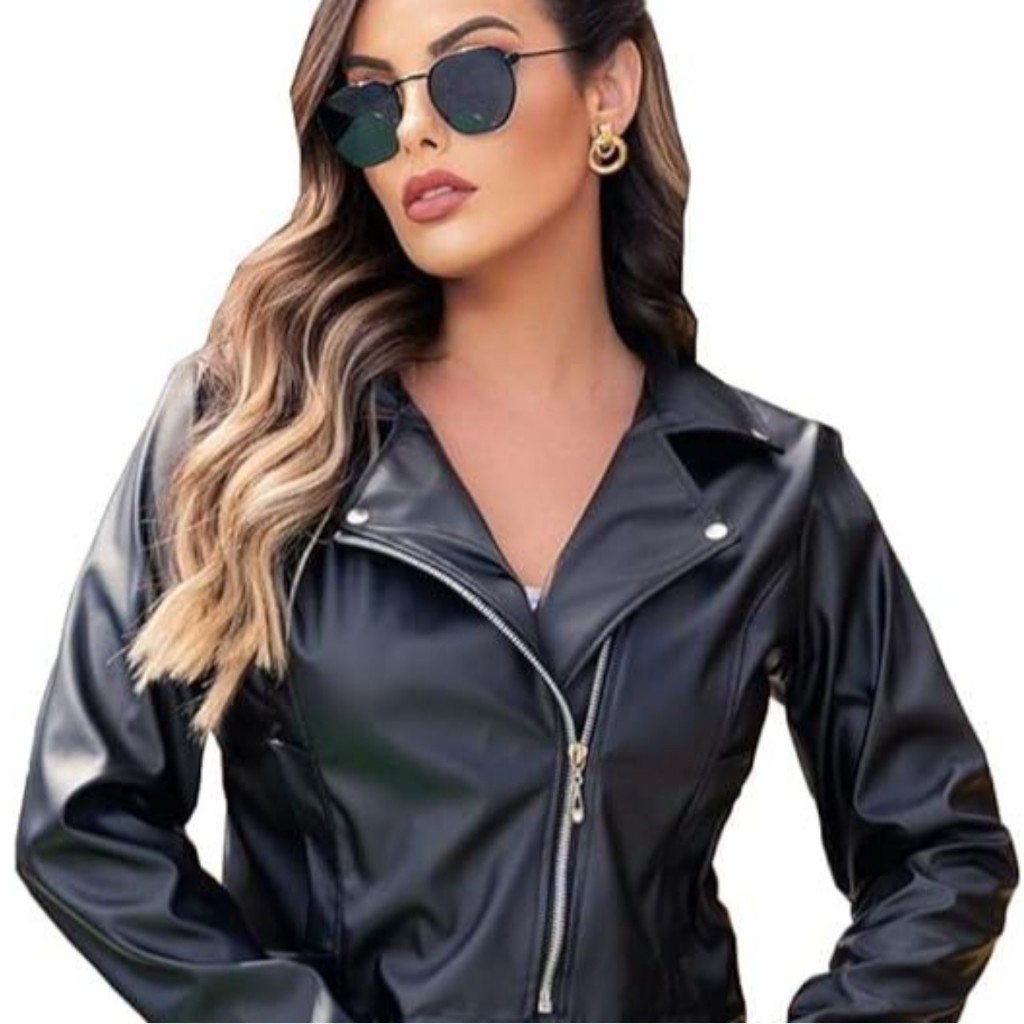 Jaqueta Feminina Estilosa  en Couro  que te da un visual mas elegante