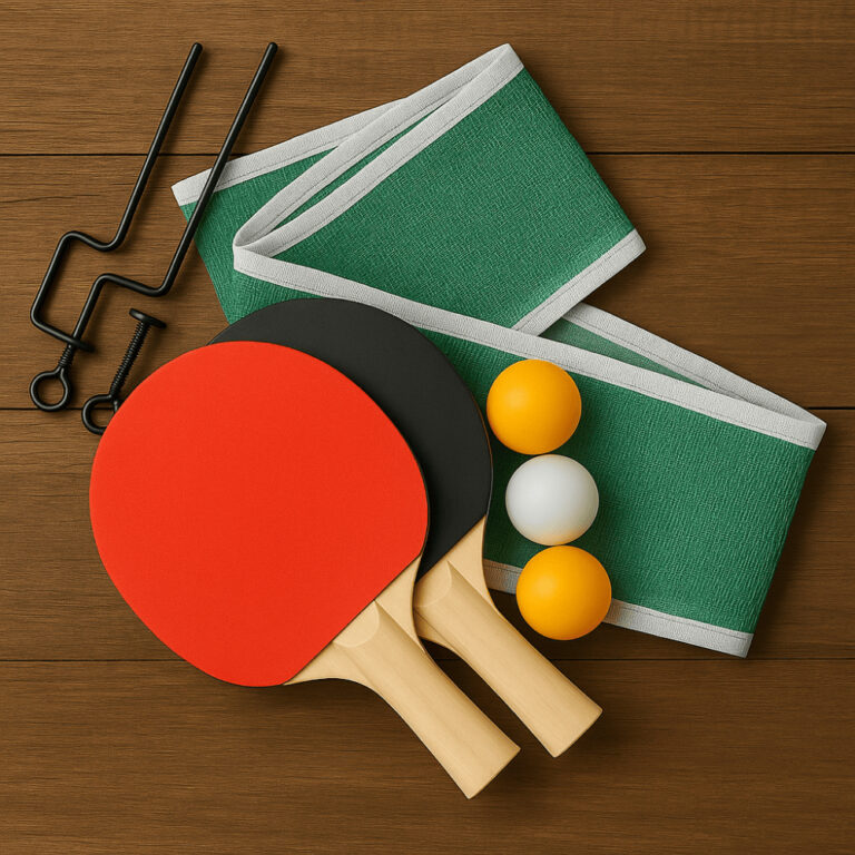Kit Ping Pong com 2 Raquetes e 3 Bolinhas Com Supo