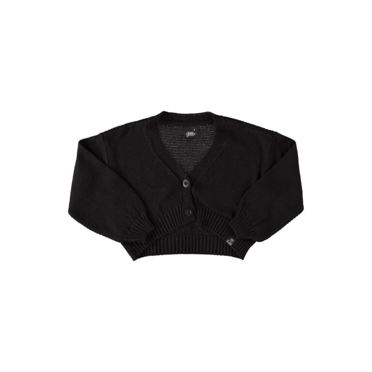 Cardigan Cropped em Tricô Juvenil Gloss
