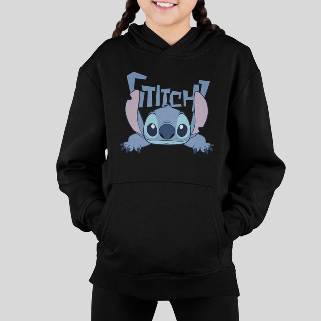 Moletom Lilo Stitch Infantil Kids Unissex Com Capuz Canguru Estampado Blusa Infantil