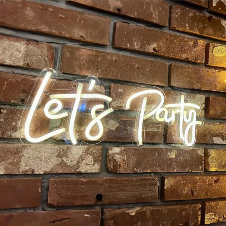 led neon lets party – com fonte 50cm