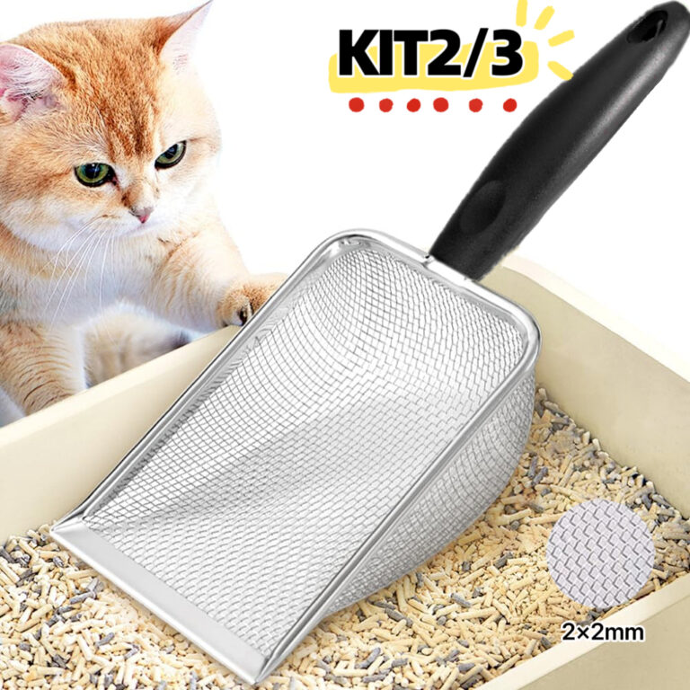 Pá para Areia de Gatos em Aço Inoxidável,Pá Hi