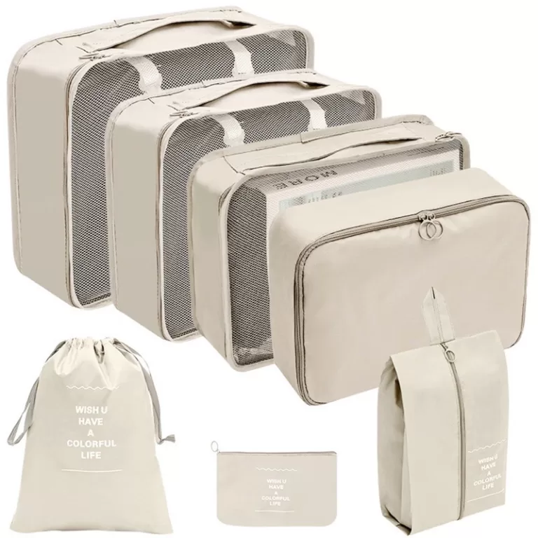 Kit 7 Pecas Bolsa Organizadoras Para Mala Roupas B