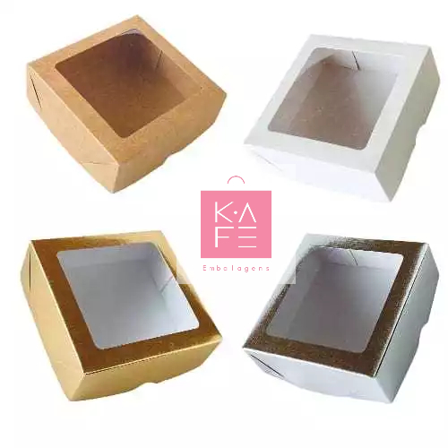 Caixa com Visor S11 Cores 9x9x4cm ASSK  Kafe Embal