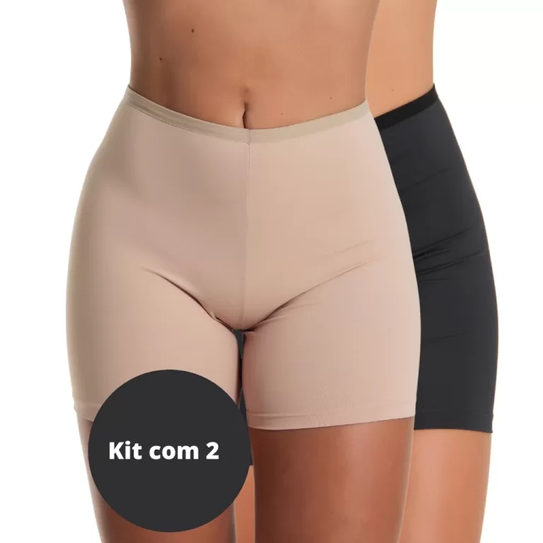 kit 2 Anágua Shortinho Íntimo Segunda Pele Confo