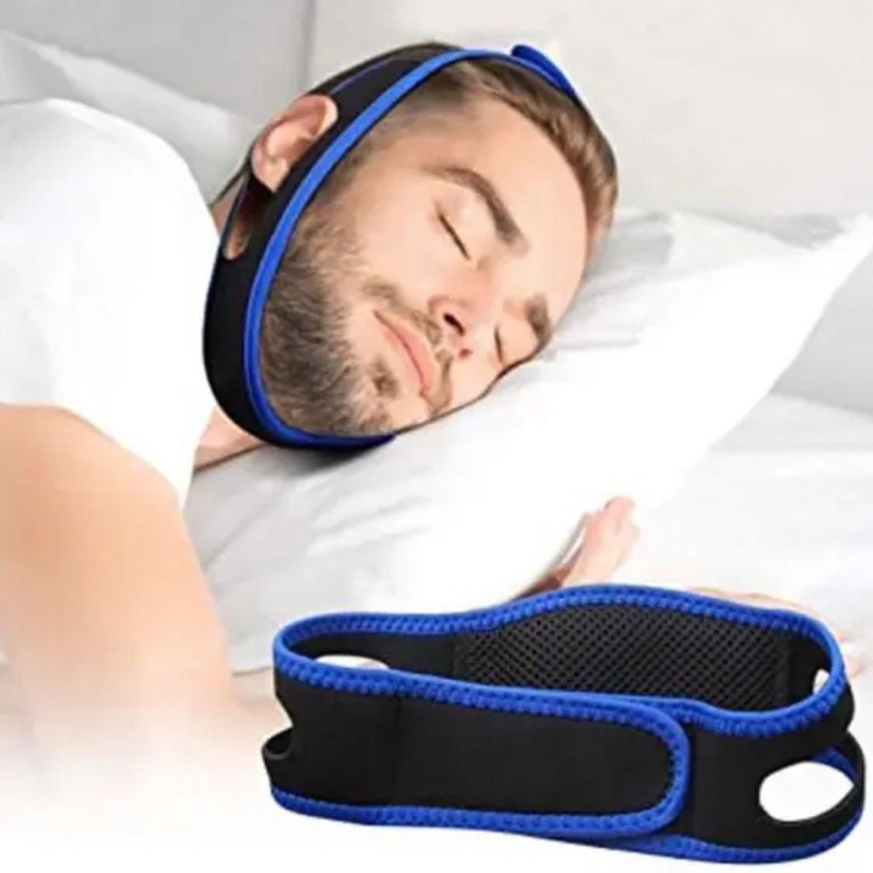 Faixa Cinta Anti Ronco E Apnéia Do Sono Neoprene Ajustável Mantém Boca Fechada