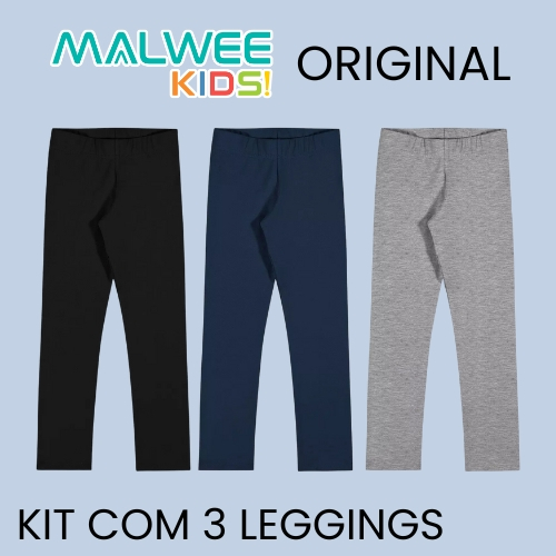 Kit 3 Legging Infantil Flanelada Super Quentinha E