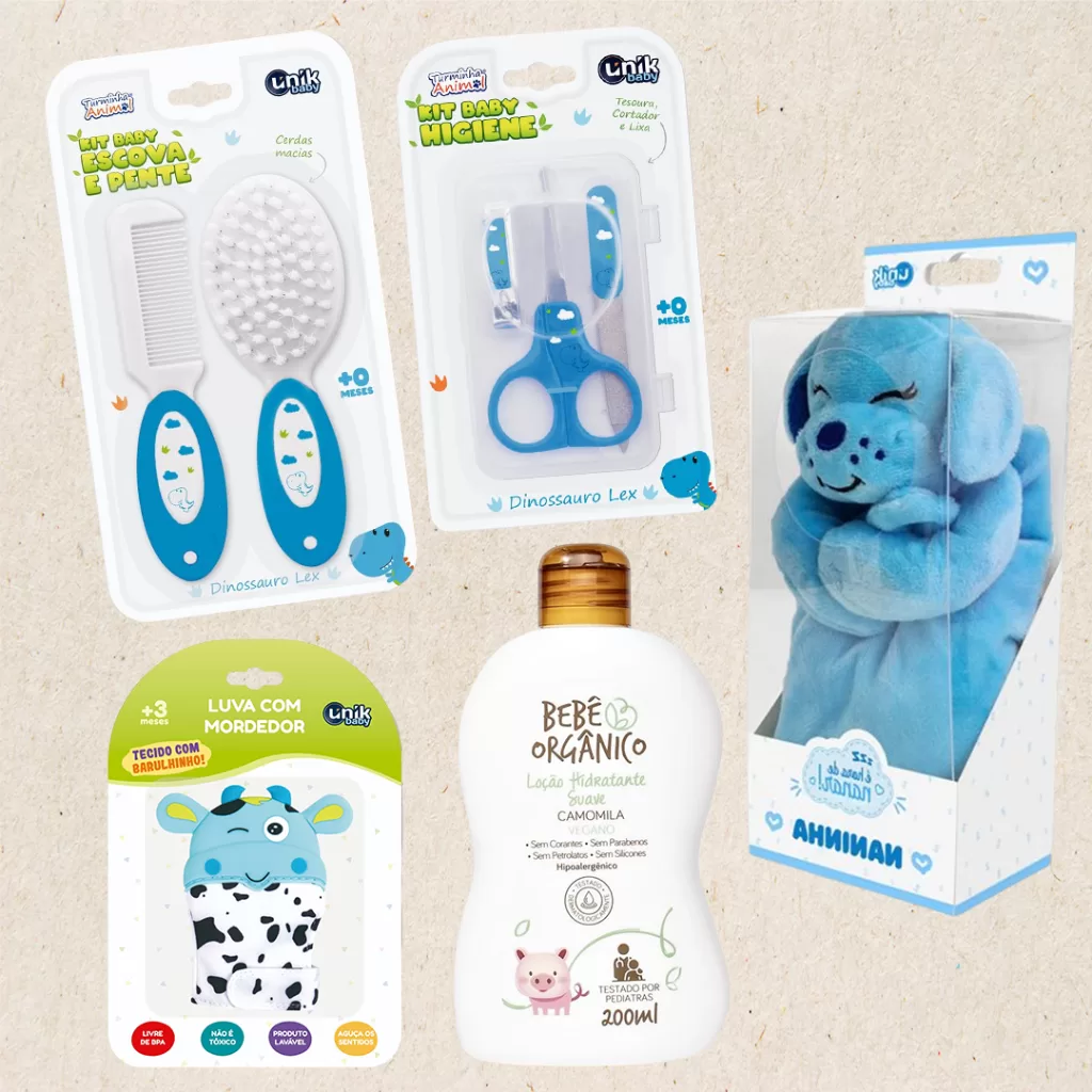 Kit Cuidados Mamãe e Bebê Masculino Intermediário