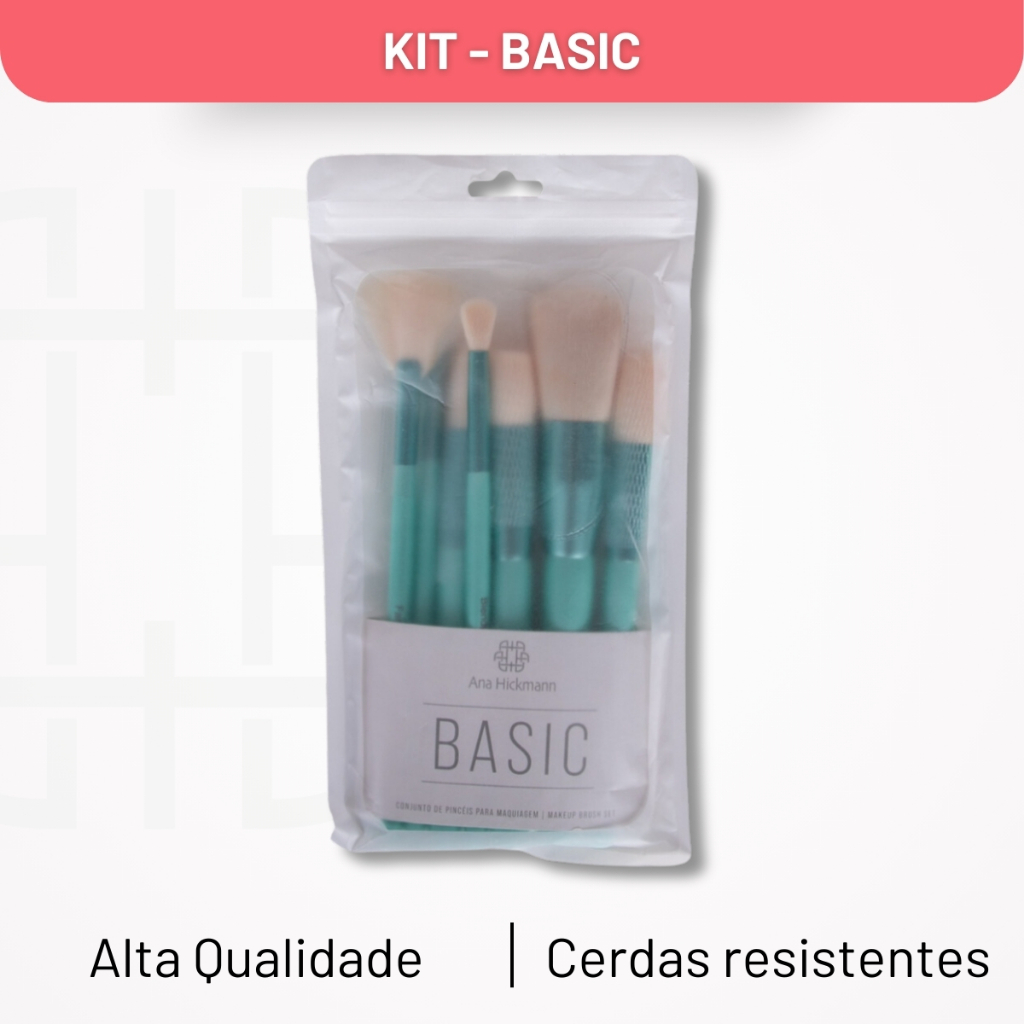 Kit de Pinceis Para Maquiagem Conjunto Verde Ana Hickmann