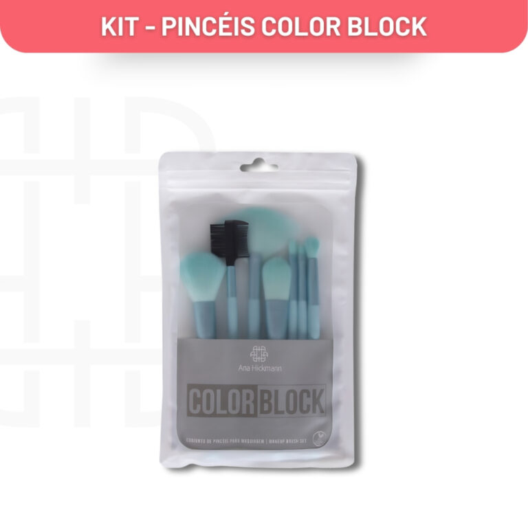 Kit de Pincéis para Maquiagem Conjunto Verde Águ
