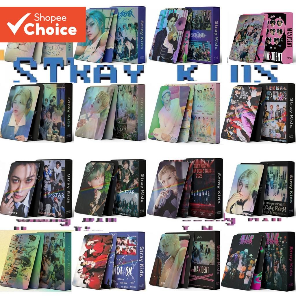 Stray Kids Laser Photocards MAXIDENT THE SOUND Maniac Álbum KPOP LOMO Cartão Postal-55Pcs/Box