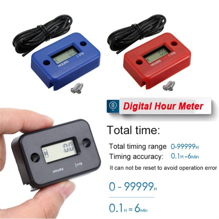 Contador Digital De Horas LCD Para Instrumentos De