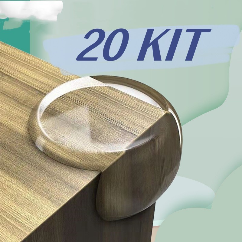 kit4/8/20 Protetores De Quina Silicone Redondo Para Crianças E Bebes Proteção Promoção