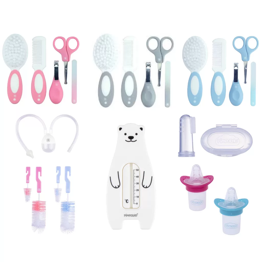 Kit Higiene Bebe Completo para Enxoval 13 PEÇAS Pimpolho