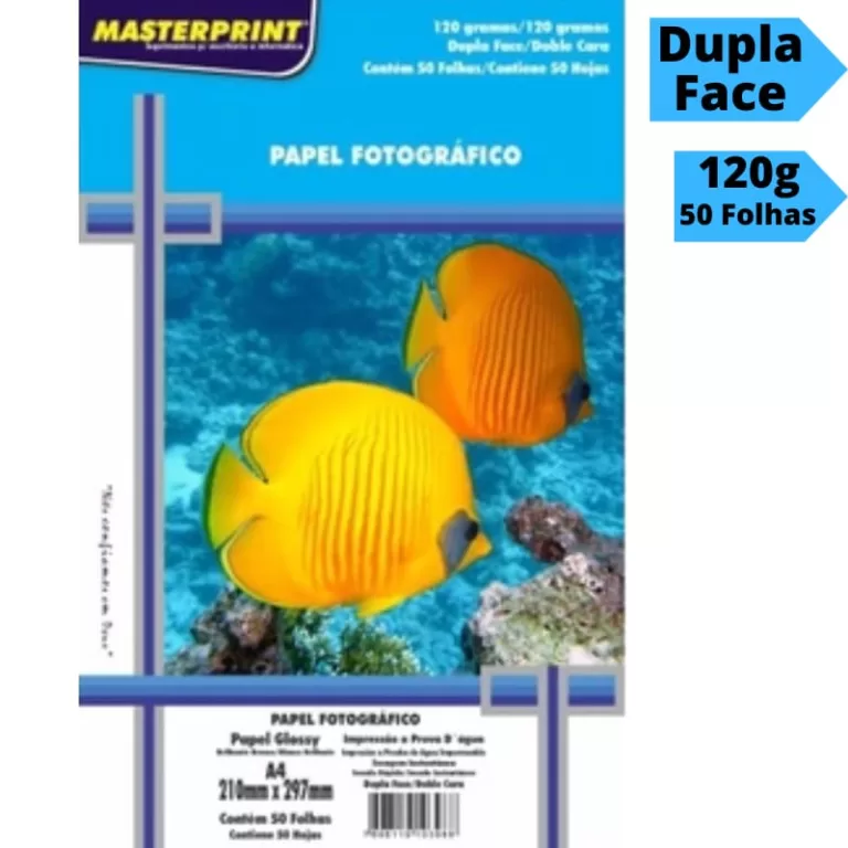 Papel Fotográfico Dupla face Foto 120g A4 Glossy 