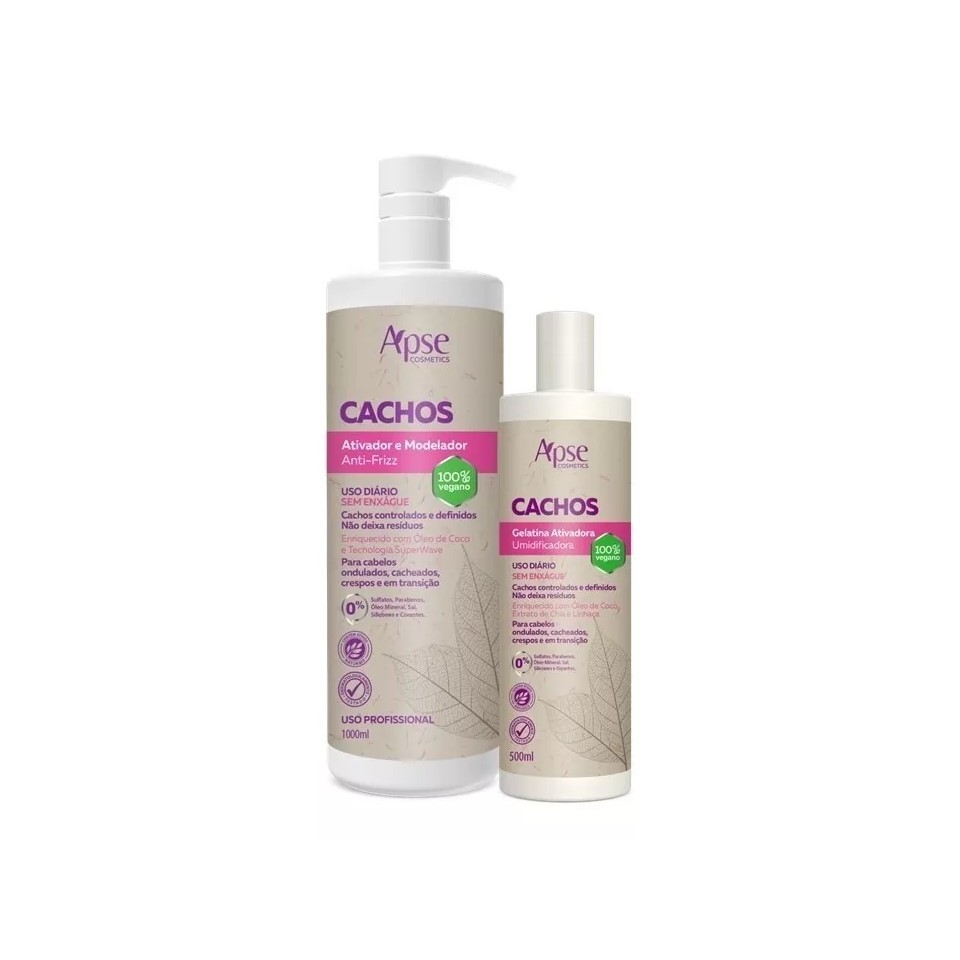 Kit Ativador 1l E Gelatina 500ml Cachos Apse – Profissional