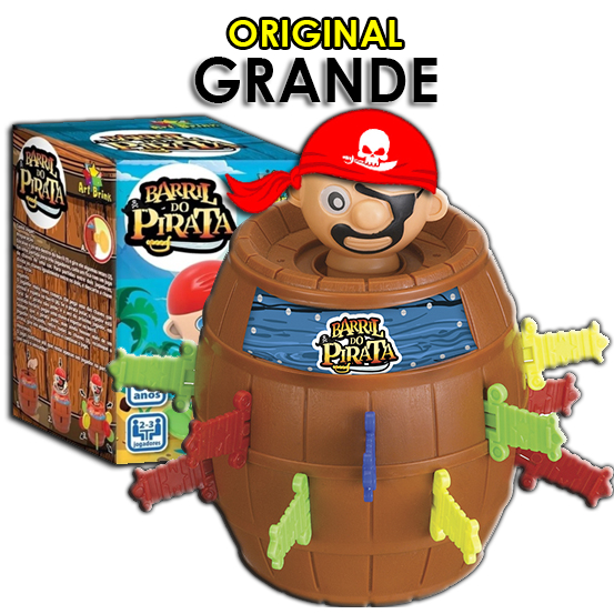 BRINQUEDO INFANTIL BARRIL PIRATA ORIGINAL GRANDE J