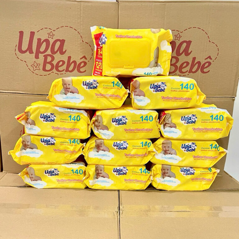 Kit 1680 lenços/Toalhas umedecidas Upa bebe caixa