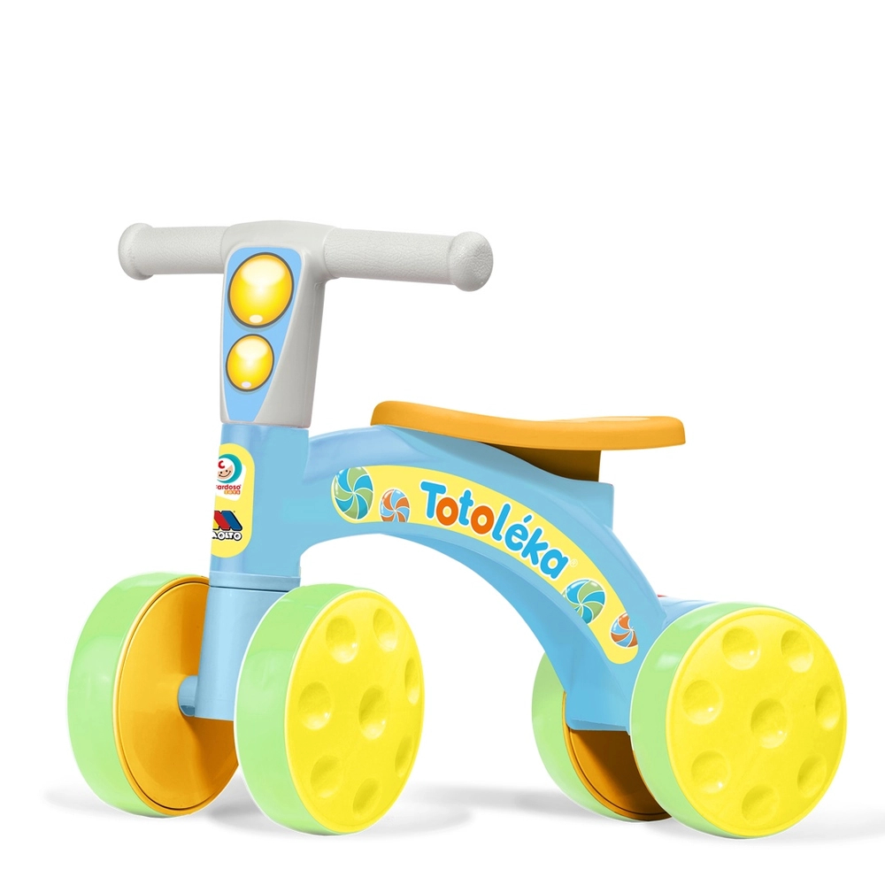 Bicicleta Bicicletinha de Equilibrio – 4 Rodas Totoleka Azul – Cardoso Toys