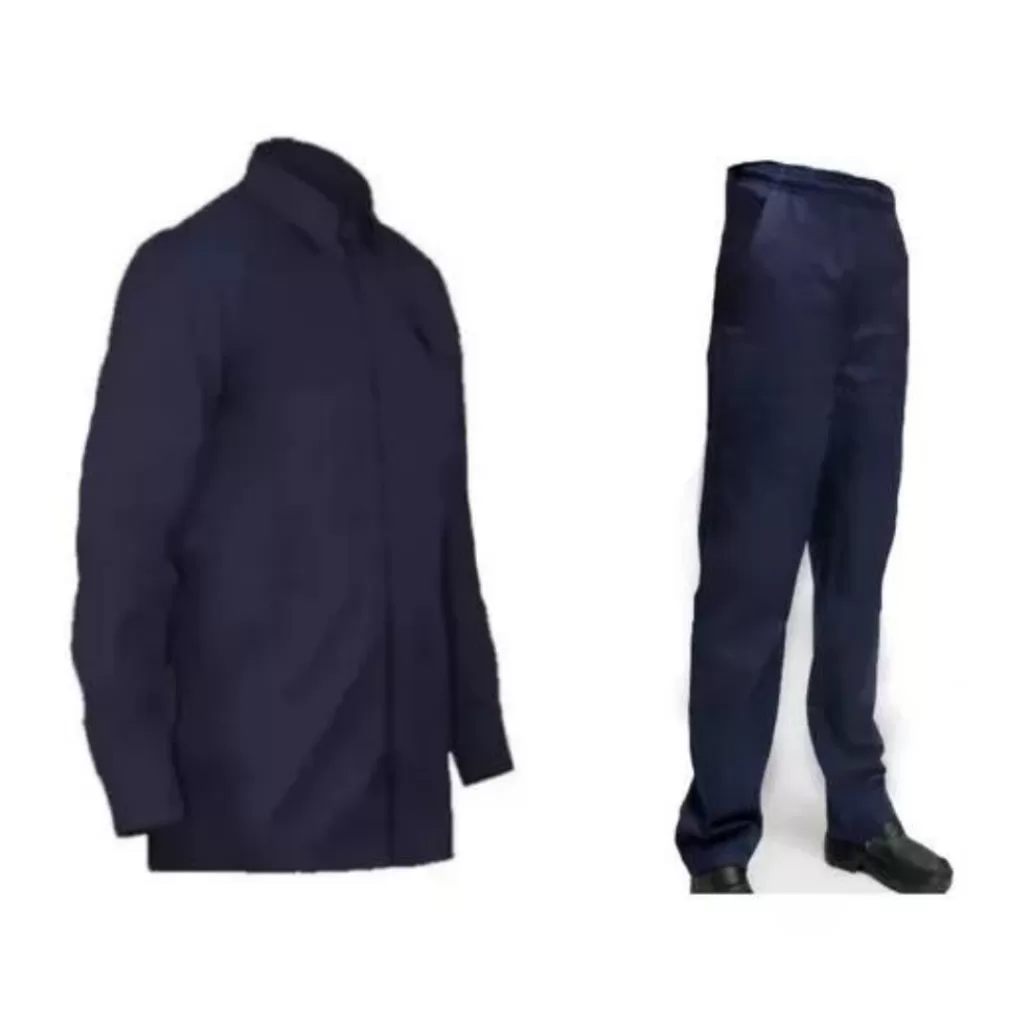 Conjunto Calça E Camisa Brim Manga Longa