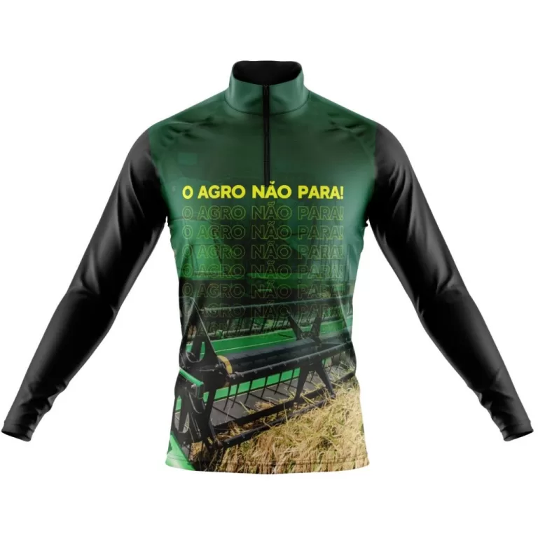 Camisa Camiseta Agro Manga Longa Masculina Blusa T