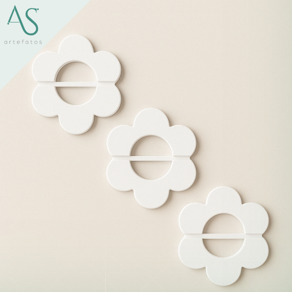 Kit Nicho Decorativo Prateleira Quarto de Bebê Flor