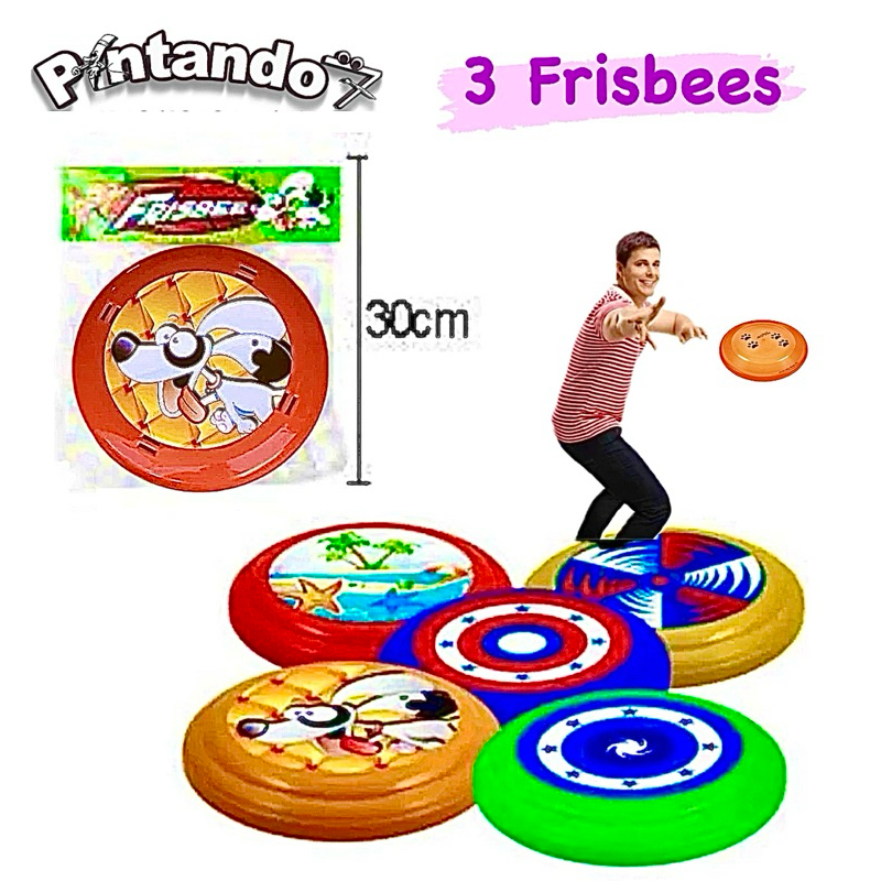 Kit 3 Frisbees Disco de Arremesso Brinquedo para Cachorro