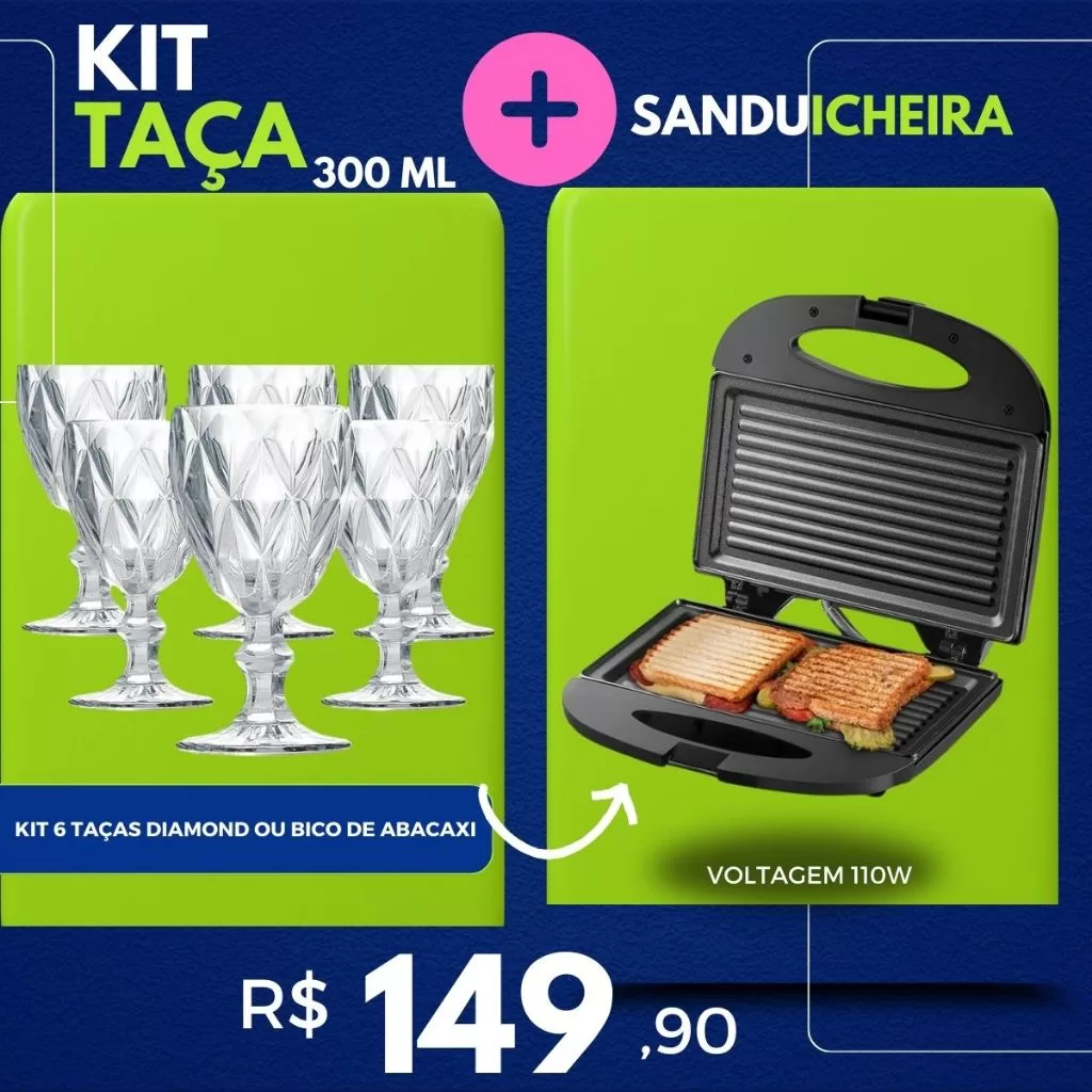 Sanduicheira Minigrill Gourmet 127V com 750W  Multilaser + Taça  300 ml