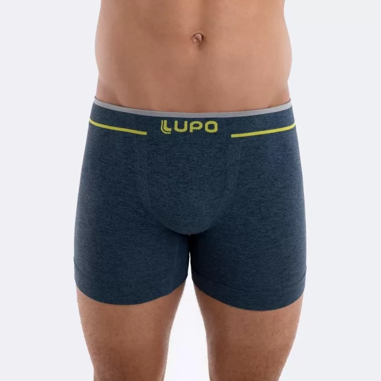 Cueca Boxer Lupo Sem Costura – Azul