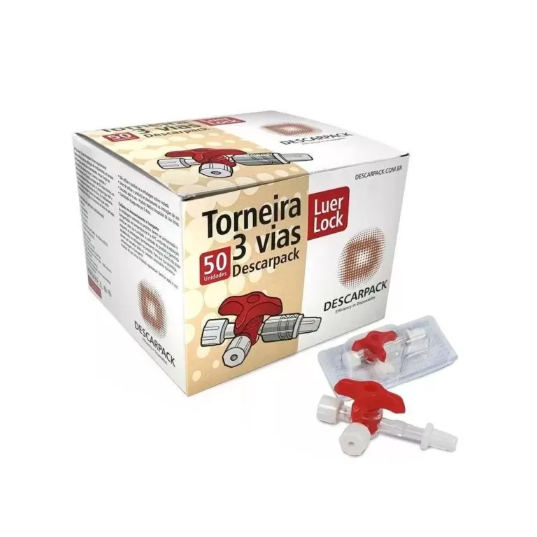 Torneirinha 3 Vias Luer Lock Descarpack