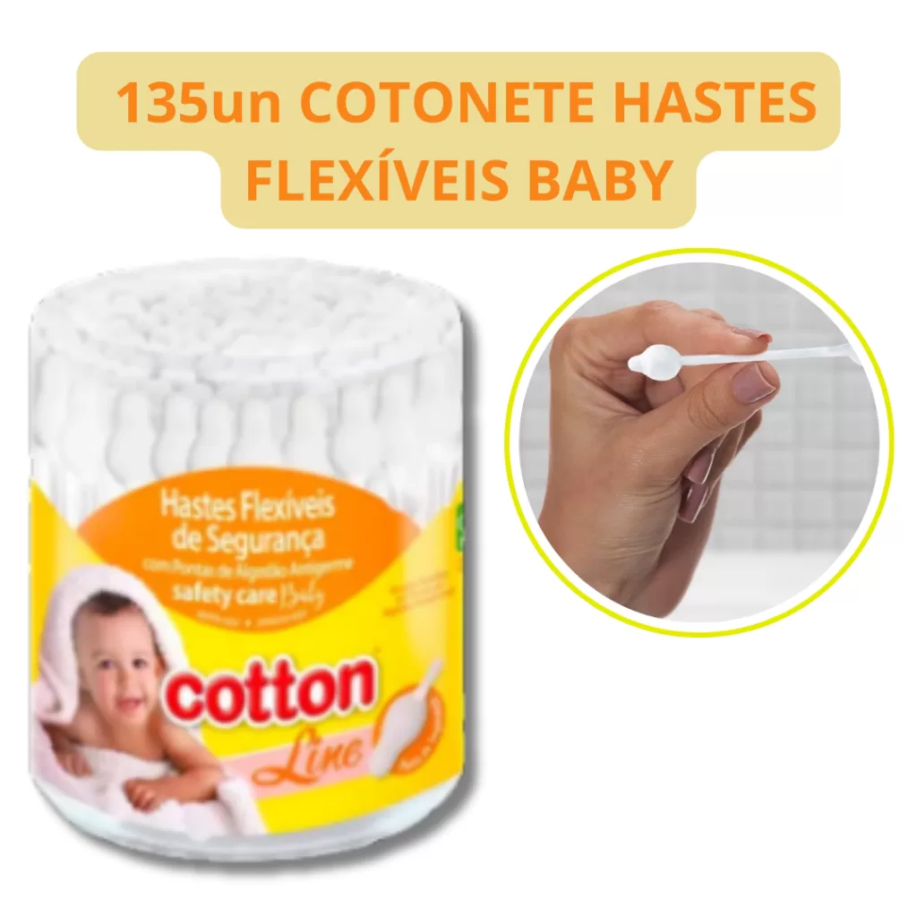 135un Cotonete Hastes Flexíveis Baby