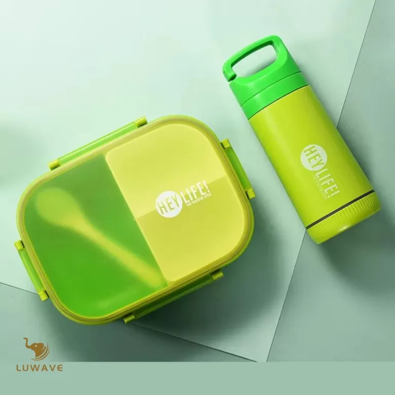 LUWAVE. Kit Marmita Lancheira e Garrafa 350ml e Ki
