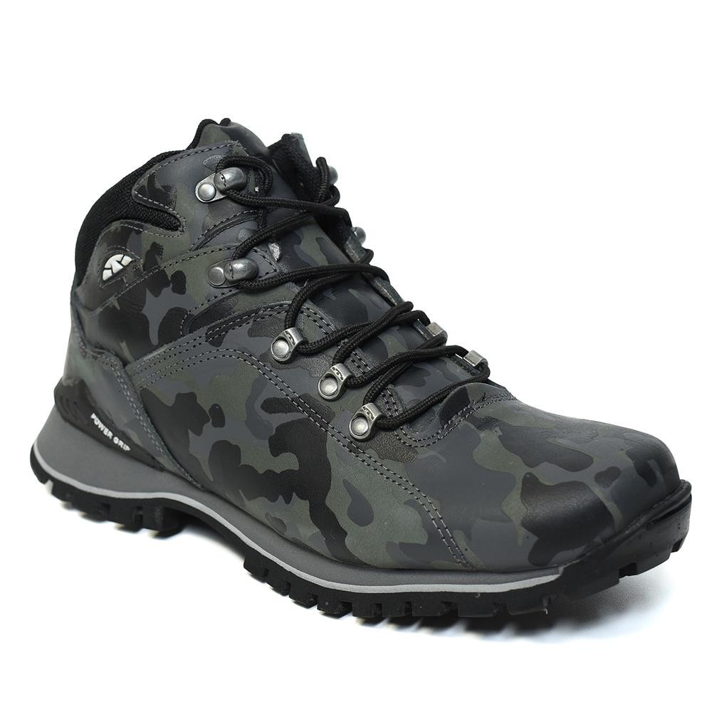Bota Couro Bull Terrier Elite II Camuflada Masculina – Chumbo