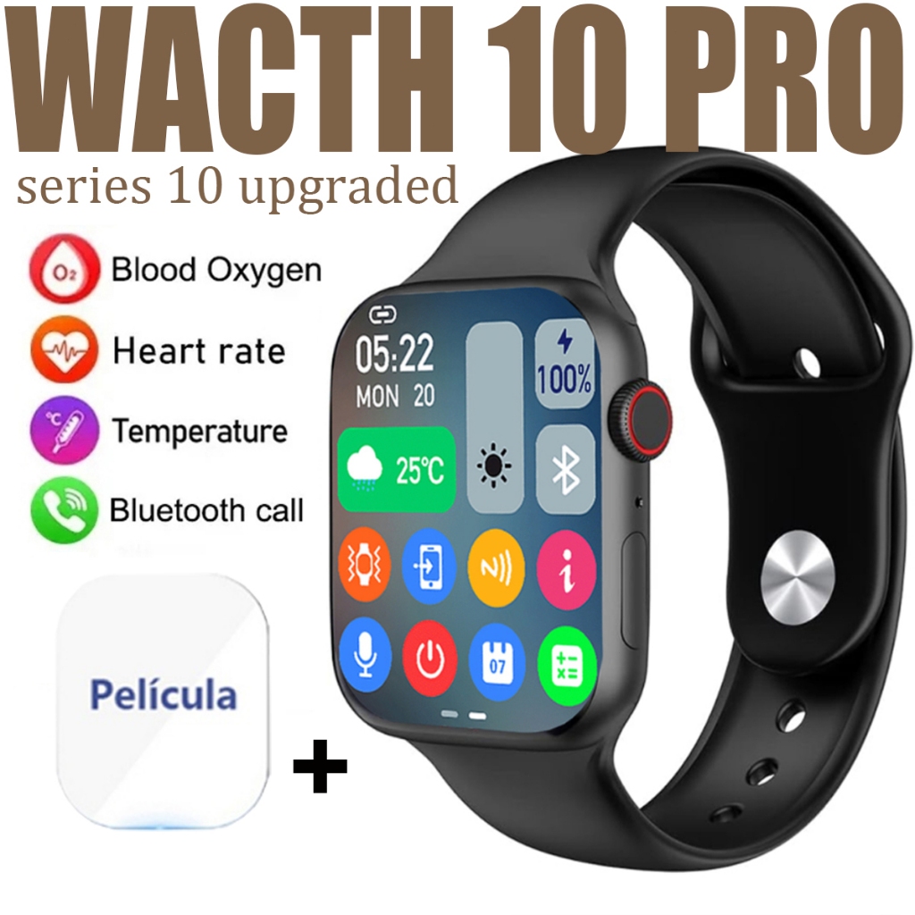 Relógio 10 SmartWatch 10 PRO MAX  Homens BT Chamada Sempre Em Exibição Temperatura Corporal Fitness