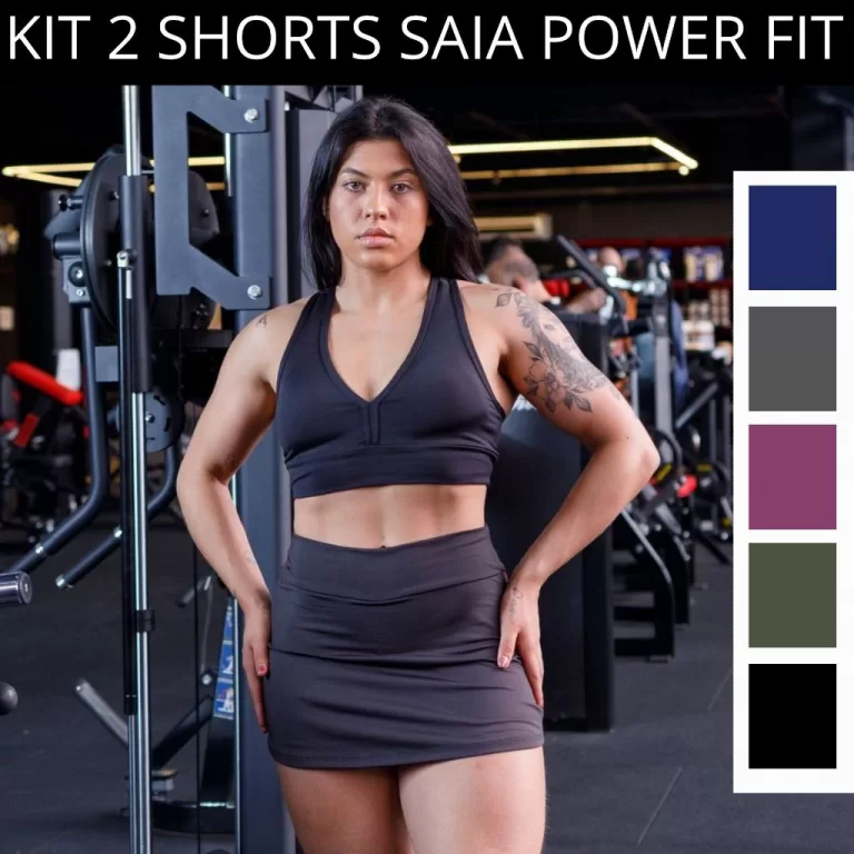 KIT COM 2 SHORT SAIA FEMININO PARA ACADEMIA 90522-