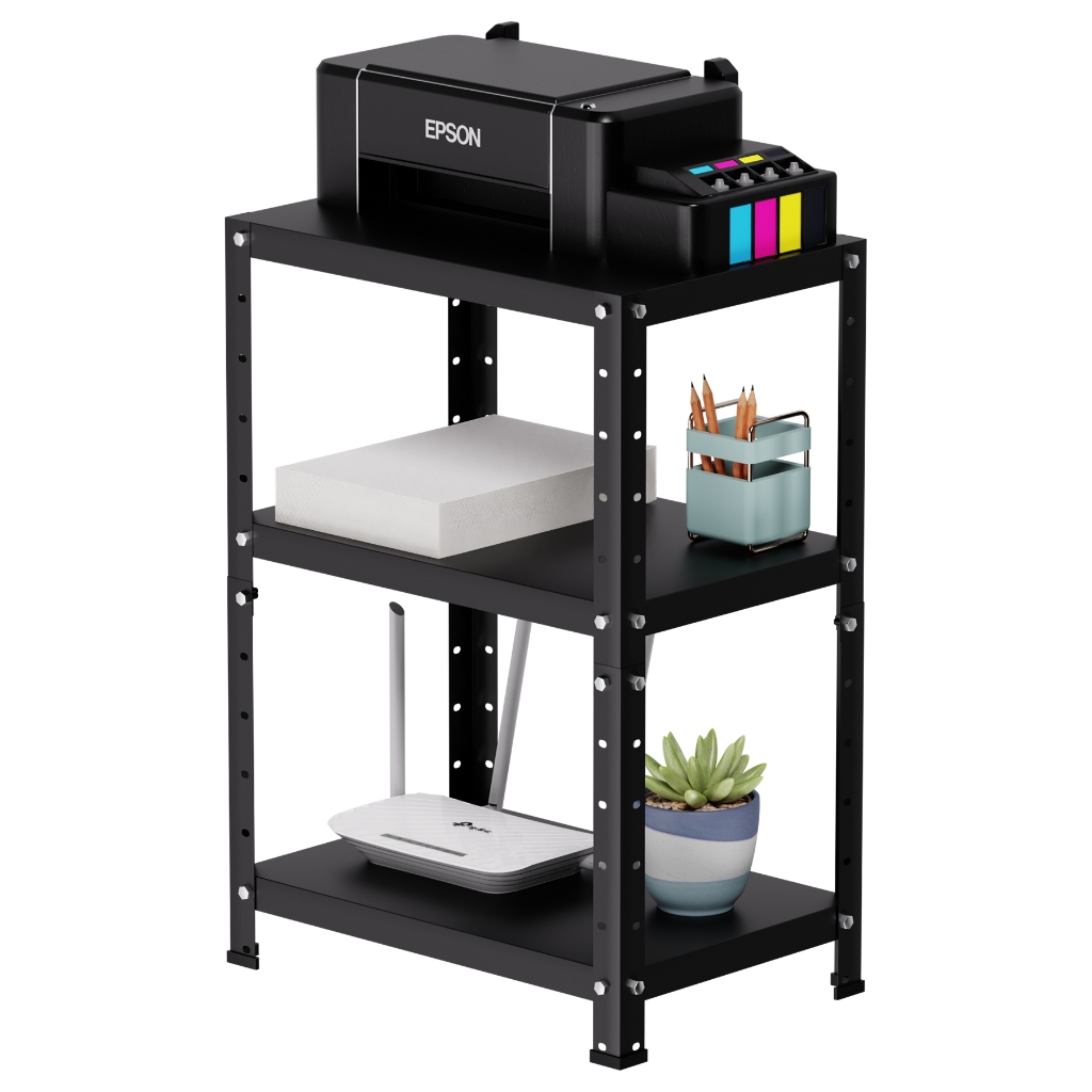 Armário de Aço Compacto com 3 Prateleiras – Capacidade 45kg – 65cm x 45cm x 30cm